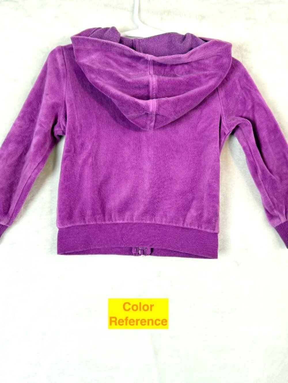 JUICY COUTURE Girls Y2K Velour Embroidered Hooded Full Zip Track Jacket 2T